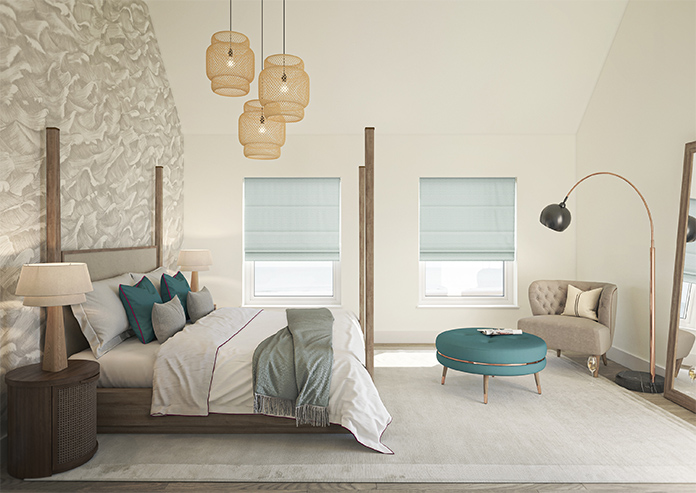 Dew Drop, Metallic Sky - Roman Blind - Image 8